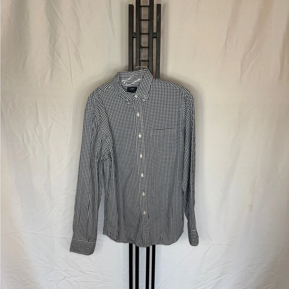 J. Crew Monochrome Checkered Button-Down Shirt‎